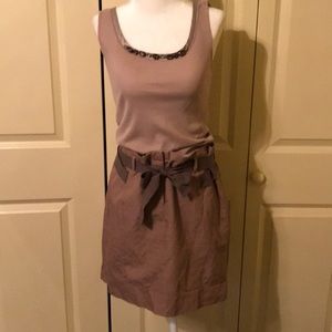 LOFT skirt and embellished tank top.